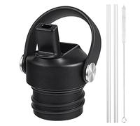 Straw Lid Replacement for Hydro Flask Standard Mouth 21/24 oz, Sport Flex Cap with 2 Straws & Cleaner, BPA Free Water Bottle Accessories Top Compatible with Simple Modern Klean Kanteen