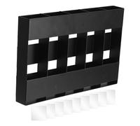 Straw Organizer for Cabinet | 5-Grid Adhesive Straw Storage | Reusable Space-Saving Container with 9 Double-Sided Tape for Utensil Home Restaurant Party Brush Bar Commercial Counter