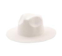 Straw Panama Hat for Big Heads, Large Summer Beach Sun Hats Wide Brim UV Protection Packable Holiday Hat for Men Women Travel Outdoor Holiday White One Size