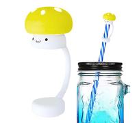 Straw Protective Cover, Silicone Straw Cover, Silicone Drinking Lids for Mushrooms, Straw Dust Topper, Cardboard Tip Cover