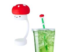 Straw Protector Cover | Mushroom Shape Silicone Straw Tip Lids - Silicone Drinking Bottle Plugs, Tips Cover for Girls