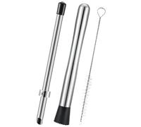 Straw Puncher For Plastic Lids Lemonade Cups 1/2/3Pcs Stainless Steel Straw Hole Puncher Punching Tools For Cafe Drinks Deli Container Squeezed Fresh Lemonade Stand