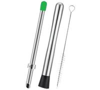 Straw Puncher For Plastic Lids Lemonade Cups 1/2/3Pcs Stainless Steel Straw Hole Puncher Punching Tools For Cafe Drinks Deli Container Squeezed Fresh Lemonade Stand