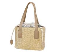 Straw Purse - Vintage Beach Pouch for Stylish Carry, with Lightweight Design, Shoulder Bag for Vacation, Party, Shopping, Picnic, Work, Hiking, Night, 47.24x3.54x5.51x7.87x8.27 Inches