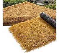 Straw Roof Mats, Artificial Thatch Roll Fire Retardant for Cabana Pool Garden Multiple Sizes(1 * 5m(3.2 * 16.4ft))