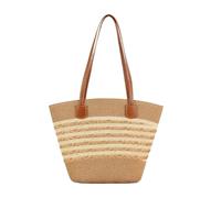 Straw Tote Bag Fashion Woven Summer Shoulder