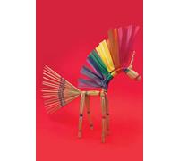 Straw Unicorn Journal (Hardcover): Handmade Folk Art Cover | Linen Interior | Magical Unicorn Gift | 120 Pages | 6 x 9