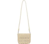 Straw Woven Crossbody Bags Shoulder Bags for Summer Woven Tote Bag Crochet Handbag Beach Long Bag Strap(Off-white)