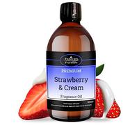 Strawberries and Cream Fragrance Oil, Fragrance Oils for Candle Making, Soap, Bath Bomb, Fragrance Oils for Diffuser, Aromatherapy, Oil for Burners - Cosmetic Grade, Vegan Friendly & UK Made - 500ml