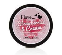 I Love Originals Strawberries & Cream Body Butter, Made With 87% Naturally Derived Ingredients Including Shea Butter & Coconut Oil For Soft & Hydrated Skin, Vegan-Friendly - 200ml