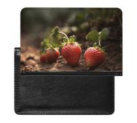 Strawberries in The Soil Passport Holder Passport Cover Protector Essentials with Credit Card Slots for Women Men