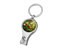 Strawberries on The Grass Nail Clipper Curved Blades with Nail File Sharp and Sturdy,Nail Clippers for Salon Home Nail Art, Toenail Clippers Pedicure Tools for Feet for Men & Women