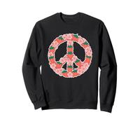 Strawberries Retro Peace Sign World Peace Day Strawberry Sweatshirt