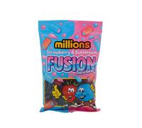 Strawberry and Bubblegum Fusion Flavour Mini Bites - Chewy Fruit Flavoured Sweets - 100g Sharing Bag - pack of 3 and pack of 12 (12)