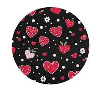 Strawberry And Cherries Heart Pattern Wooden Jigsaw Puzzles for Adults Brain-Teasing Game Idea Puzzle Gift for Unisex