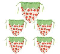Strawberry Bags - Snacks Strawberry Bags, Strawberry Print Bag | 5x Reusable Cartoon, Treat Candy Soupy Party Favourites Supplies, Built From Sturdy Flannel,
