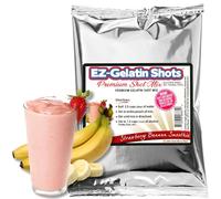 Strawberry Banana Smoothie Jello Shot Mix 6.78 oz - Premium Gluten-Free Jello Mix for Tasty Jello Shots - Easy to Make EZ Gelatin Powder Mix for Jello Shots - Adult New Year and Holiday Party Supplies