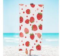 Strawberry Beach Towel Fruit Microfibre Beach Towels for Adults Kids, Quick Dry Lightweight, for Bath, Gym, Travel, Yoga, Swimming, Camping, 160x80 cm A-7304