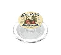 Strawberry Bliss Vintage Typography Fresh Cute Fruit Design PopSockets PopGrip for MagSafe