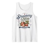 Strawberry Bliss Vintage Typography Fresh Cute Fruit Design Tank Top