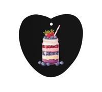 Strawberry Blueberry Shortcake in A Jar Cute Car Air Fresheners Long Lasting Scent Car Mirror Hanging Scented Cards Tablets Love form