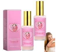 Strawberry Body Mist, Refresh Strawberry Body Milk Mist, Long-Lasting Fragrance Spray for Women, Nourishing Body & Hair with Refreshing Scent, Hydrating Lightweight (2pcs)