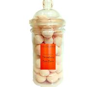 Strawberry BonBons Dusted Toffee Centred Sweets Gift Jar by Dolci Di Lechlade Traditional Sweet Shop Bon Bons Halloween Trick Treat Christmas Advent Stocking Filler Secret Santa