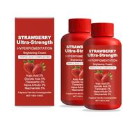 Strawberry Brightening Body Cream with Vitamin E - Ultra Moisturizing Cream to Smooth Rough & Bumpy Skin, Improve Uneven Texture & Tone, Nourishing Formula for Silky Soft Skin All Over (2)