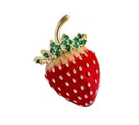 Strawberry Brooch With Nonslip Clothing Fastener Versatile Elegant Jewelry Accessory For Women Gift Japanese Alloy Brooch