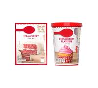 Strawberry Cake Mix Bundle - 1x Strawberry Cake Mix 425g & 1x Flavour Icing 400g - Complete Kit for a Perfectly Pink - Moist & Fluffy Cake