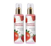 Strawberry Cheesecake Perfume Body Mist, Strawberry Shortcake Body Hair Mist, Body/Hair Milk Spray, Strawberrys Milk Perfume, Long Lasting BodySpray (100ml, 2 PC)