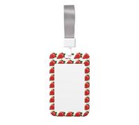 Strawberry Clipart Print Id Card Holder,Badge Holder with Lanyard,Work Pass Protector for Office Staff School Nurse