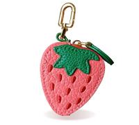 Strawberry Coin Purse,Leather Bag Charm for Handbags,Fruit Purse Charm,Cute Keychain Accessories with Zipper,Mini Coin Pouch Gifts for Women