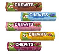 Strawberry, Colla, fruit Salad, Blue Raspberry & Cherry Flavour Chewits 10 Bars x 30g | 05 Mixed Flavours Bars