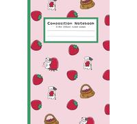 Strawberry Cow Notebook Journal - Cute Kawaii Cow & Strawberry Pattern | 6x9 Wide Ruled Composition Notebook Pink | Cow Notebook for Girls, Kids, and ... Illustrations - Cow Eating Strawberry