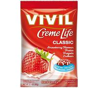 Strawberry Creme - Vivil Creme Life Hard Candy Sugar Free Sweets 60g - Pack of 5