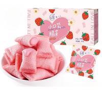 Strawberry crisp Puffs,chocolate rolls,ice cream cookies,healthy nutritious breakfast cookies,snack food,candy desserts,Sweets gifts,dim sum,delicious snack gifts (Strawberry flavor,24 bags (156pcs）)