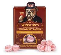 Strawberry Daiquiri Sweets - Cocktail Inspired Hard Candy 140g | Alcohol-Free Strawberry Candy | Vegan Gluten-Free Boiled Sweets | Adult Gift Treat by Sir Winston’s | Drunken Bulldog Collection