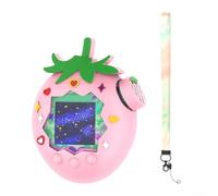 Strawberry Design Silicone Case for Tamagotchi Paradise Pink - Protective Shell with Wrist Strap Drop for proof Lightweight Kids
