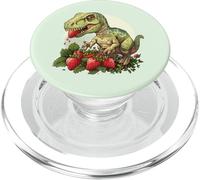 Strawberry Dinosaur Drawing Strawberry Fruit Wildlife Nature PopSockets PopGrip for MagSafe