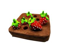 Strawberry Dog Chew Toy - Plush Activity Mat, Vegetables Themed Games, Interactive Sensory, Soft Plush Pulling Mental Stimulation | Indoor & Indoor Play