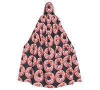 Strawberry Donut Hooded Cloak, Unisex Halloween Holidays Costume Adult Cloak