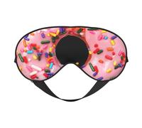 Strawberry Donut Print Eye Mask, Soft and Breathable, Suitable for Nap, Travel, and Night Sleep