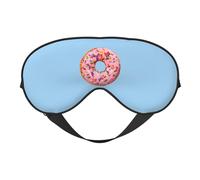 Strawberry Donut Print Functionality Cozy Eye Mask Adjustable Strap Nap Night Travel Camping Yoga Relax
