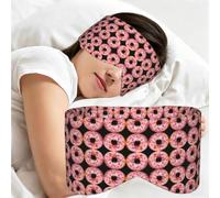 Strawberry Donut Print Sleeping Mask Reversible Full Face Coverage Travel Eye Shield
