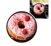 Strawberry Donut Steering Wheel Sun Shade Cover for Car SUV Truck Van, Reflective Heat Insulating Sun Protector, Foldable Auto Interior Accessory