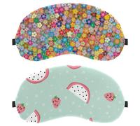 Strawberry Dragon Fruit 2-Pack Light-Blocking Soft Breathable Blindfold Sleeping Masks