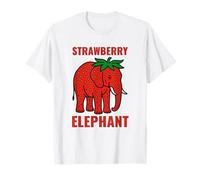 Strawberry Elephant Brainrot Meme - Surreal Fruit Animal T-Shirt