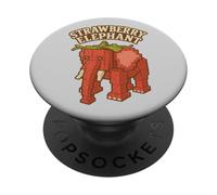 Strawberry Elephant Funny Italian Brainrot Slang Gaming Meme PopSockets Adhesive PopGrip