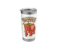 Strawberry Elephant Funny Italian Brainrot Slang Gaming Meme Stainless Steel Insulated Tumbler